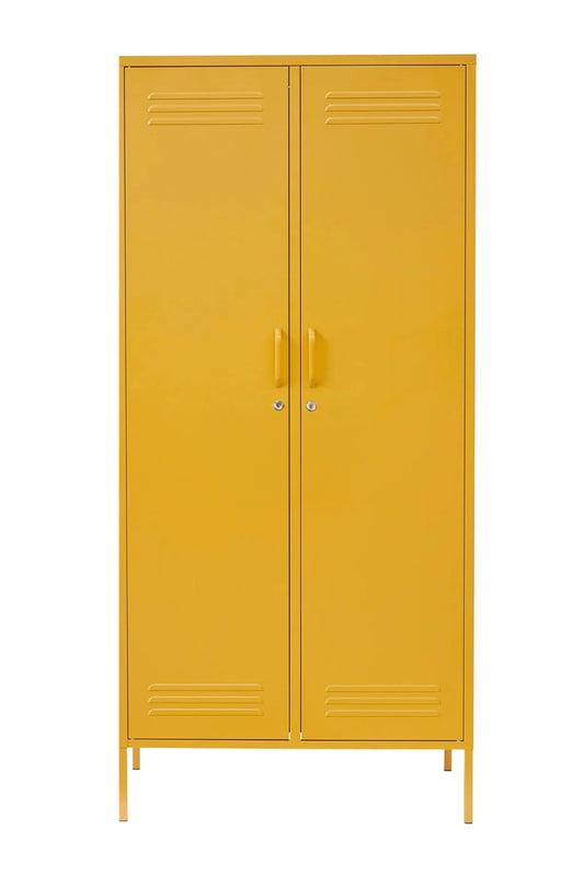 Double Swirl in Butter Salted Caramel  - Modern Steel Locker Wardrobe - Storage Cupboard