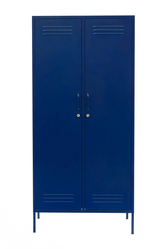 Double Swirl in Midnight Blueberry  - Modern Steel Locker Wardrobe - Storage Cupboard