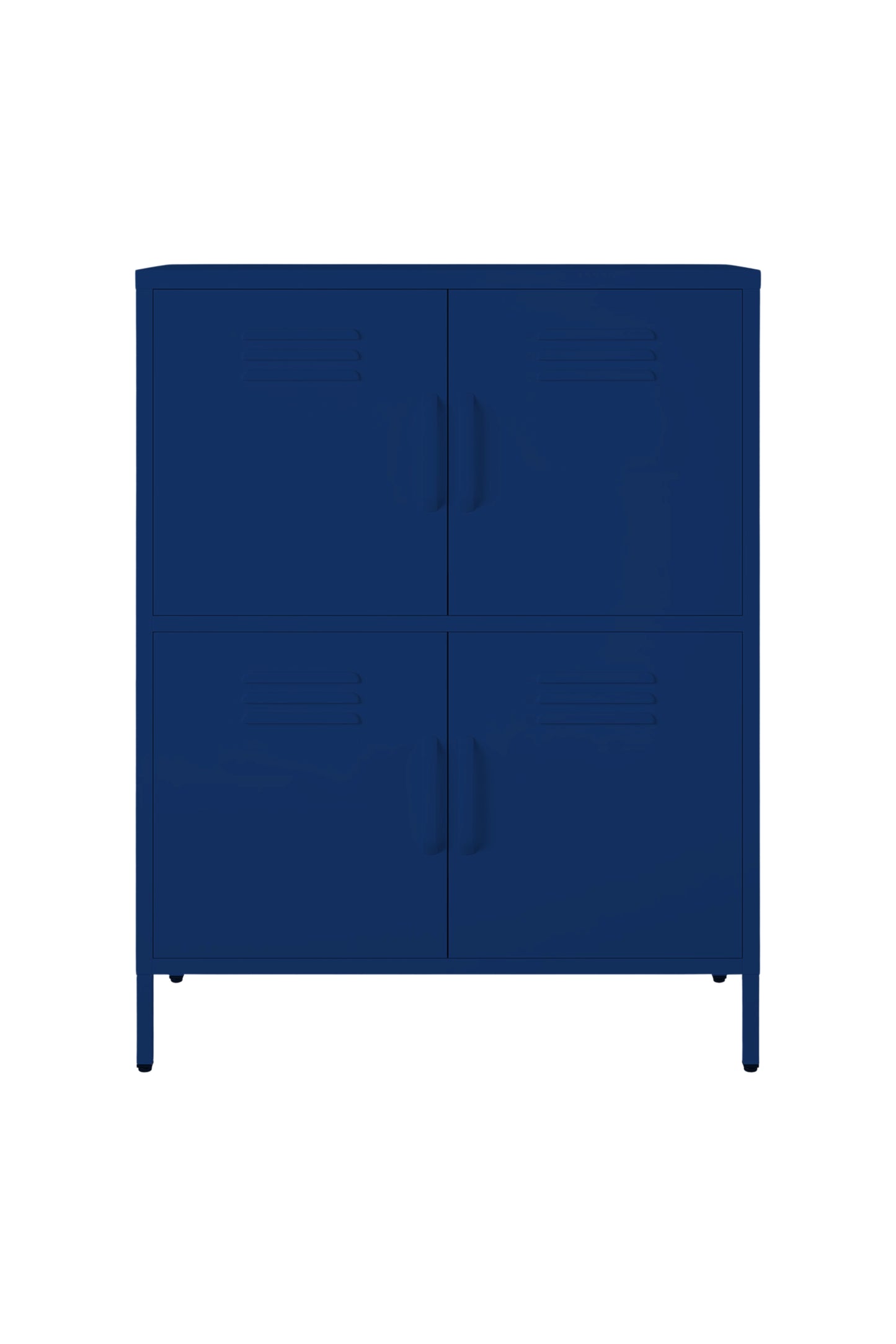 Quattro Scoop in Midnight Blueberry - Modern 4 Door Cabinet- Storage Cabinet