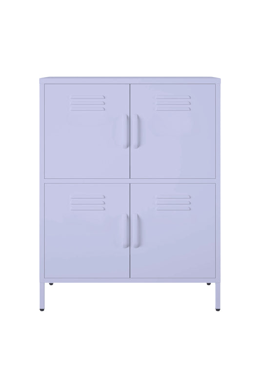 Quattro Scoop in Taro Milk - Modern 4 Door Cabinet- Storage Cabinet