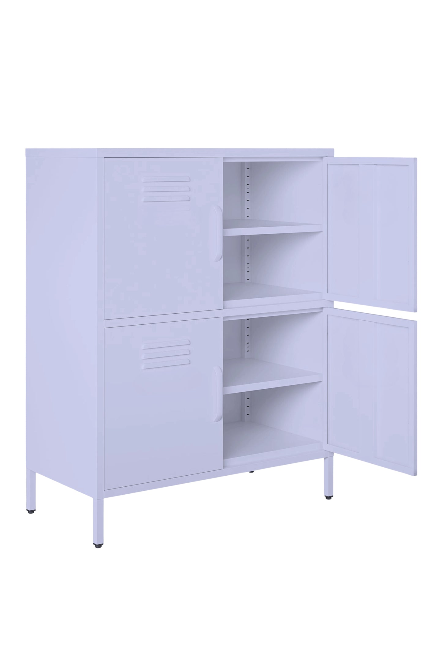 Quattro Scoop in Taro Milk - Modern 4 Door Cabinet- Storage Cabinet