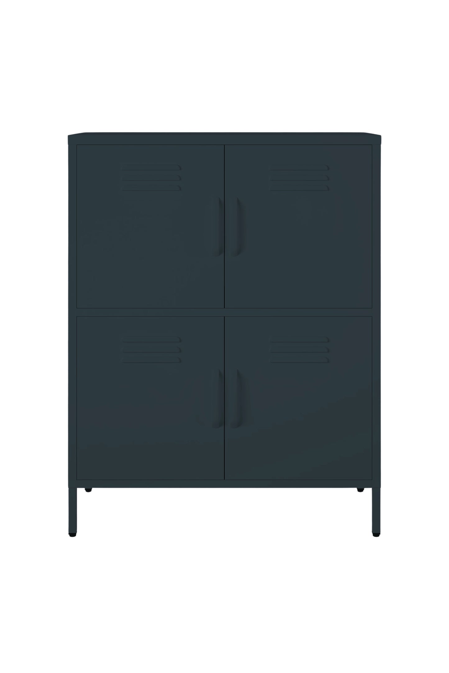 Quattro Scoop in Twisted Liquorice - Modern 4 Door Cabinet- Storage Cabinet