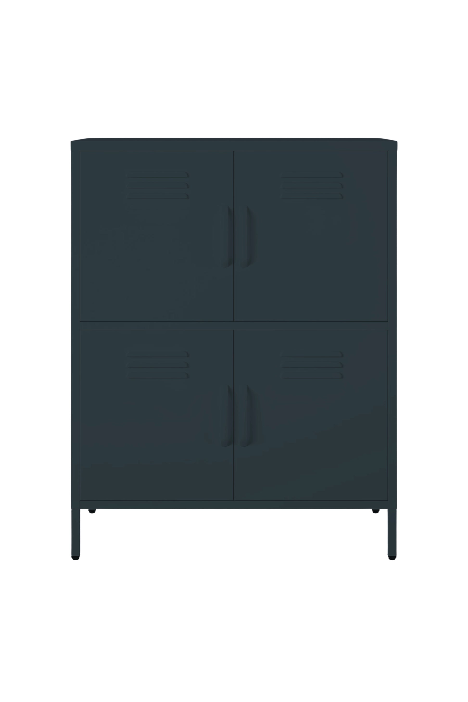 Quattro Scoop in Twisted Liquorice - Modern 4 Door Cabinet- Storage Cabinet