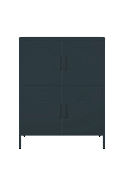 Quattro Scoop in Twisted Liquorice - Modern 4 Door Cabinet- Storage Cabinet