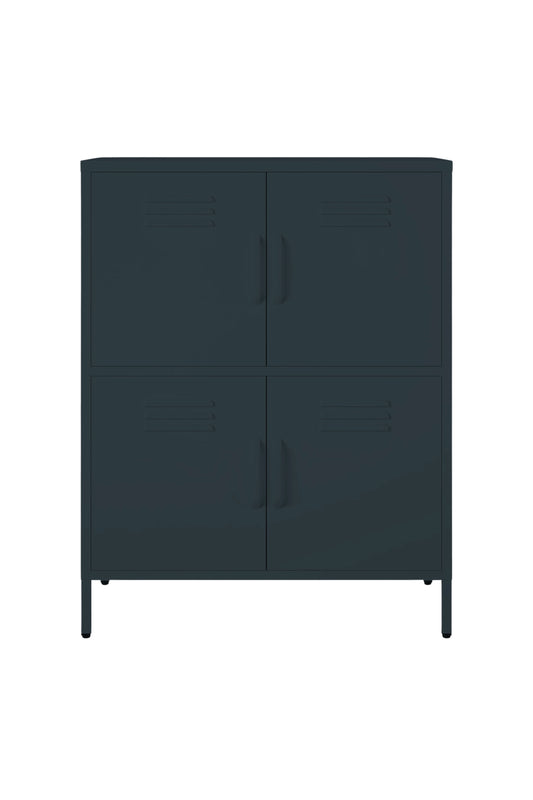 Quattro Scoop in Twisted Liquorice - Modern 4 Door Cabinet- Storage Cabinet