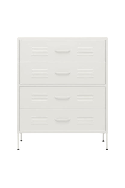 Quattro Treat in Coconut Cream - Modern 4 Door Drawer- Storage Drawer