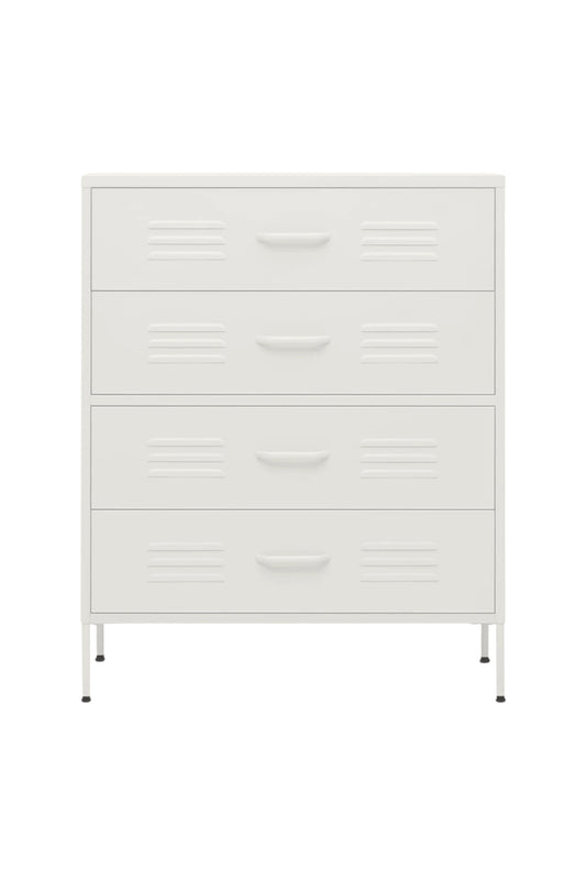 Quattro Treat in Coconut Cream - Modern 4 Door Drawer- Storage Drawer