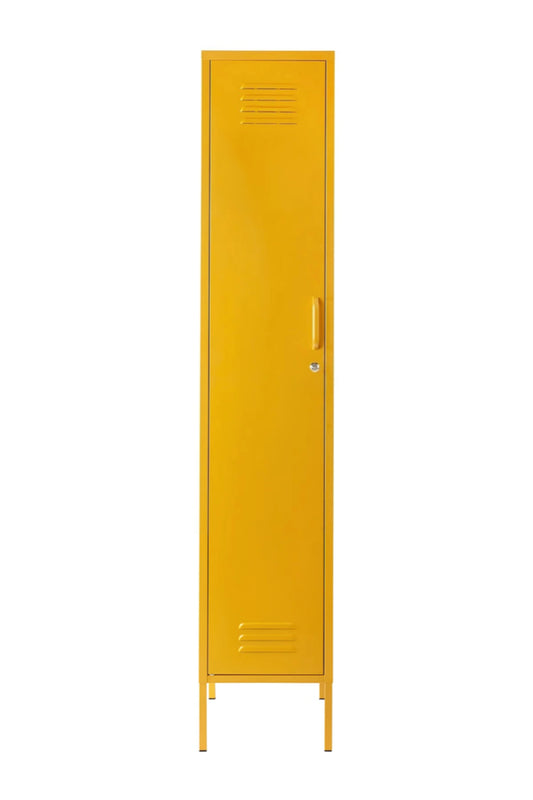 Single Dip in Butter Salted Caramel - Modern Steel Locker - Storage Cupboard - Left Door Opening