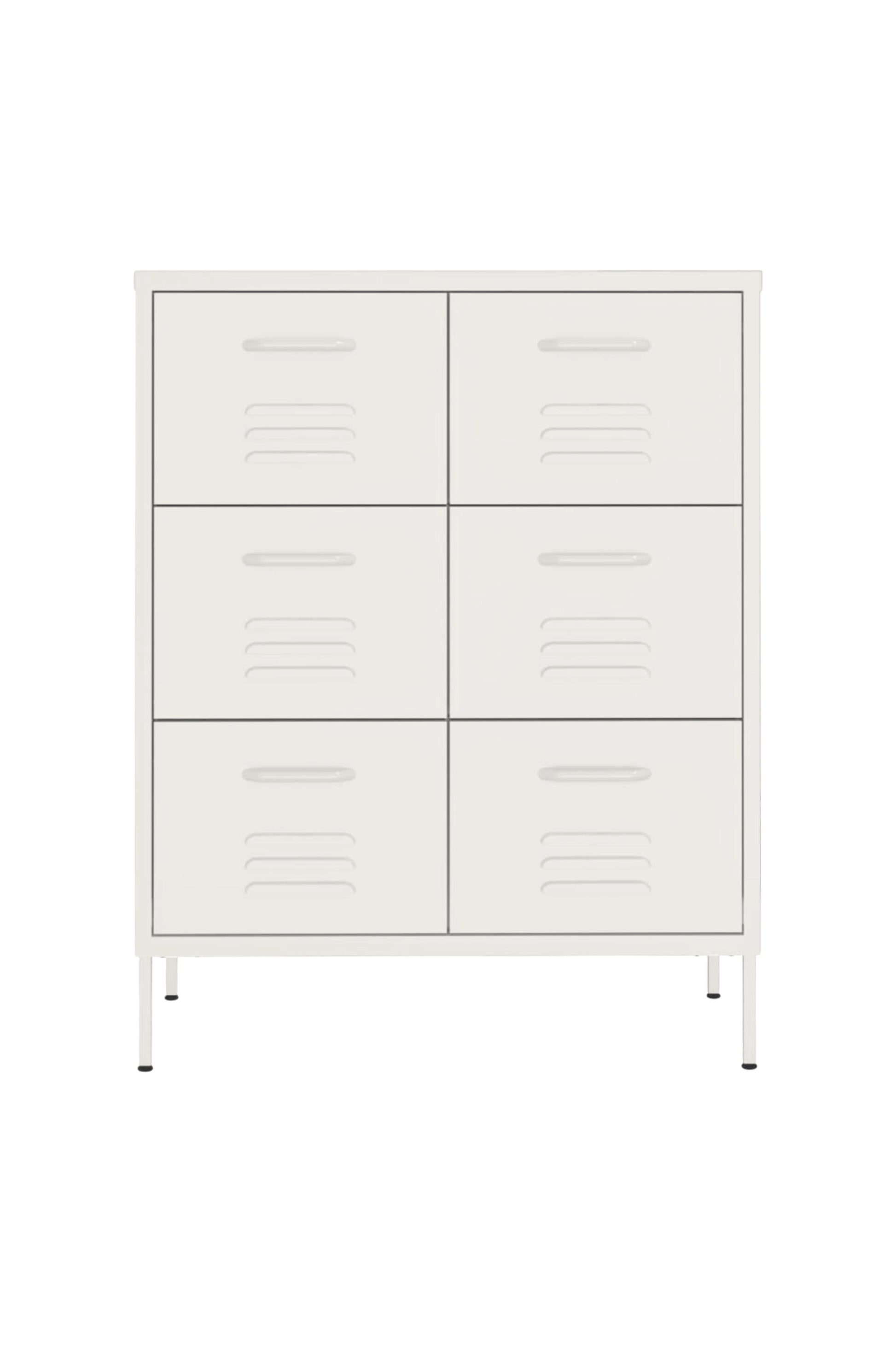 Super Scoop in Coconut Cream - Modern 6 Door Drawer- Storage Drawer