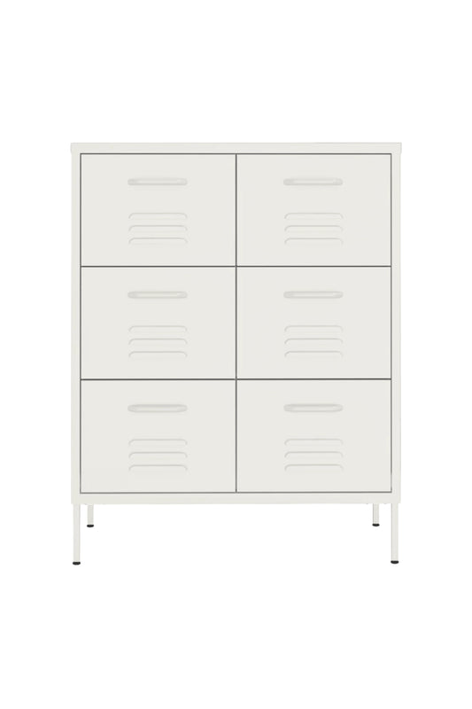 Super Scoop in Coconut Cream - Modern 6 Door Drawer- Storage Drawer