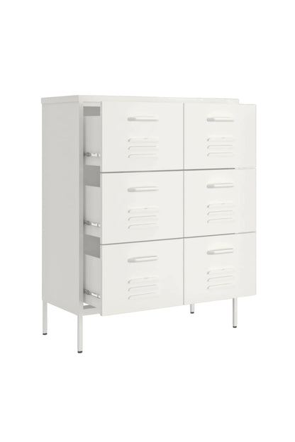 Super Scoop in Coconut Cream - Modern 6 Door Drawer- Storage Drawer