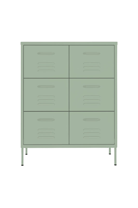 Super Scoop in Cool Mint - Modern 6 Door Drawer- Storage Drawer