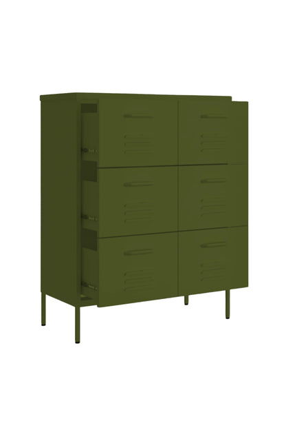 Super Scoop in Matcha Latte - Modern 6 Door Drawer- Storage Drawer