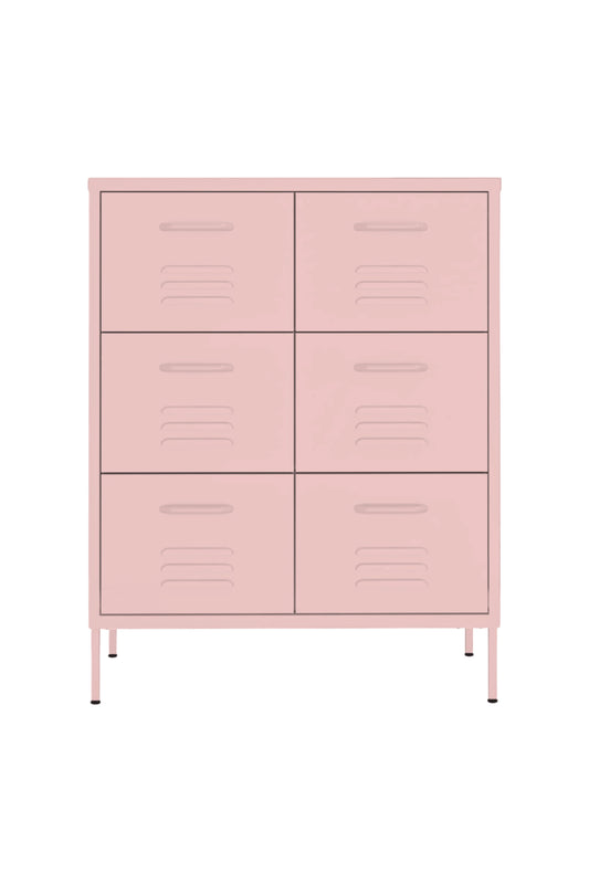 Super Scoop in Strawberry Cupcake - Modern 6 Door Drawer- Storage Drawer