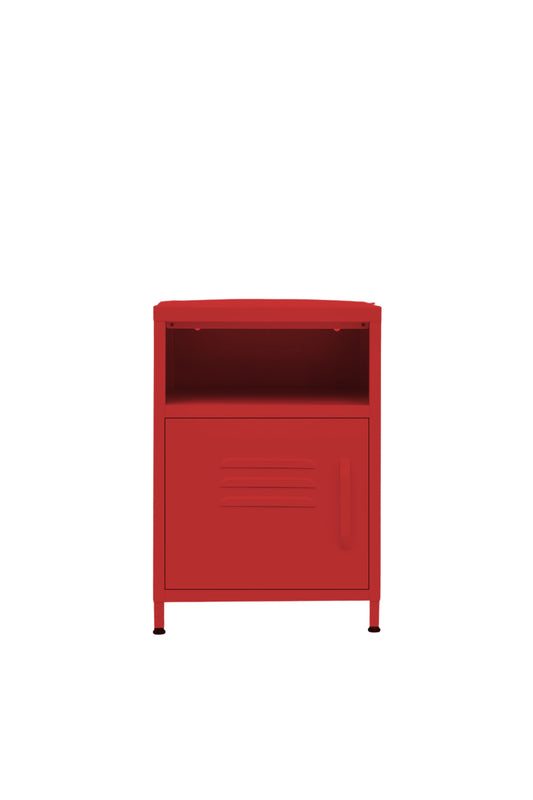 Tiny Tub in Cherry Bombshell - Modern Pedestal- Storage Cabinet - Left Door Opening