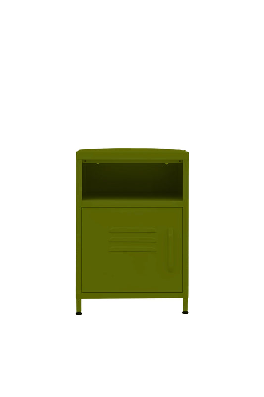 Tiny Tub in Matcha Latte - Modern Pedestal- Storage Cabinet - Left Door Opening