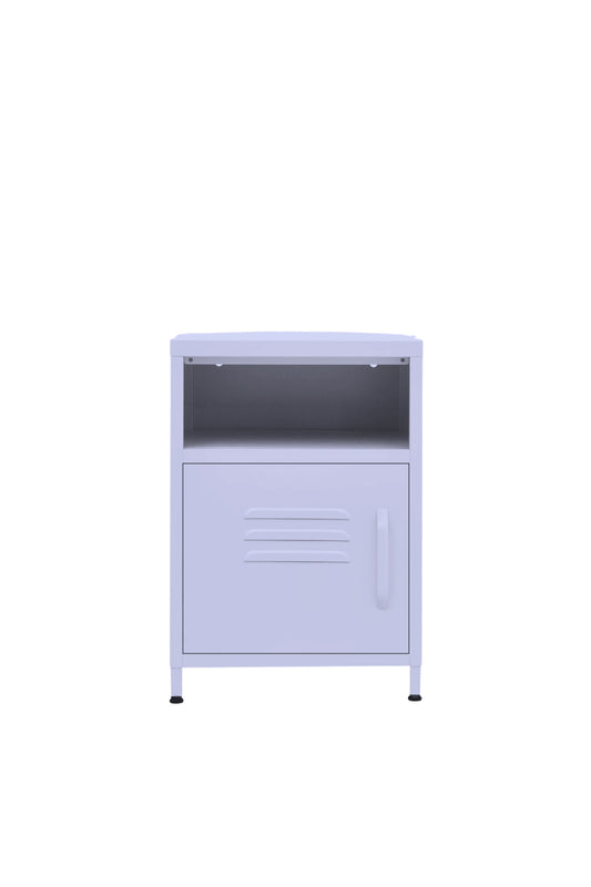 Tiny Tub in Taro Milk - Modern Pedestal- Storage Cabinet - Left Door Opening 