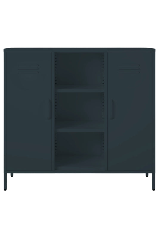 Triple Scoop in Twisted Liquorice - Modern 2 Door Cabinet with Cutout- Storage Cabinet