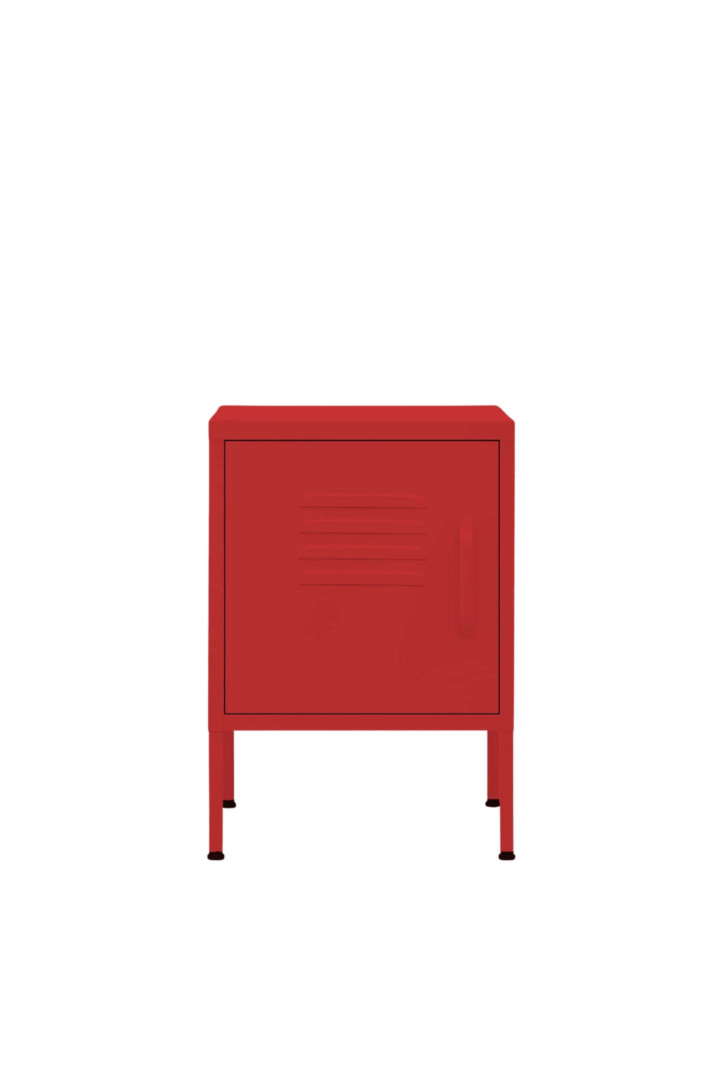 Cute Cup in Cherry Bombshell - Modern Pedestal- Storage Cabinet - Left Door Opening