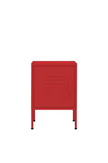 Cute Cup in Cherry Bombshell - Modern Pedestal- Storage Cabinet - Left Door Opening