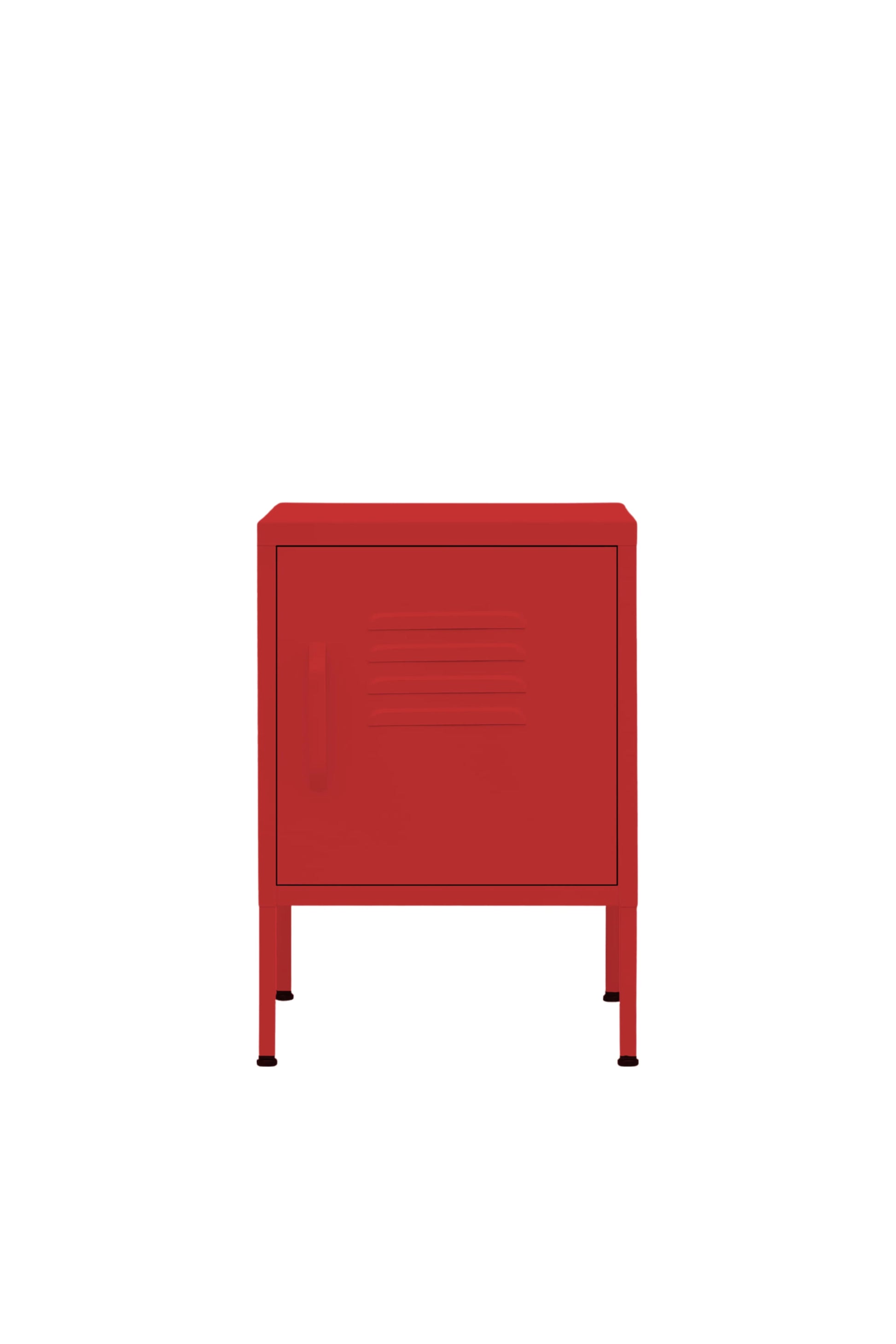 Cute Cup in Cherry Bombshell - Modern Pedestal- Storage Cabinet - Right Door Opening