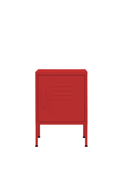 Cute Cup in Cherry Bombshell - Modern Pedestal- Storage Cabinet - Right Door Opening