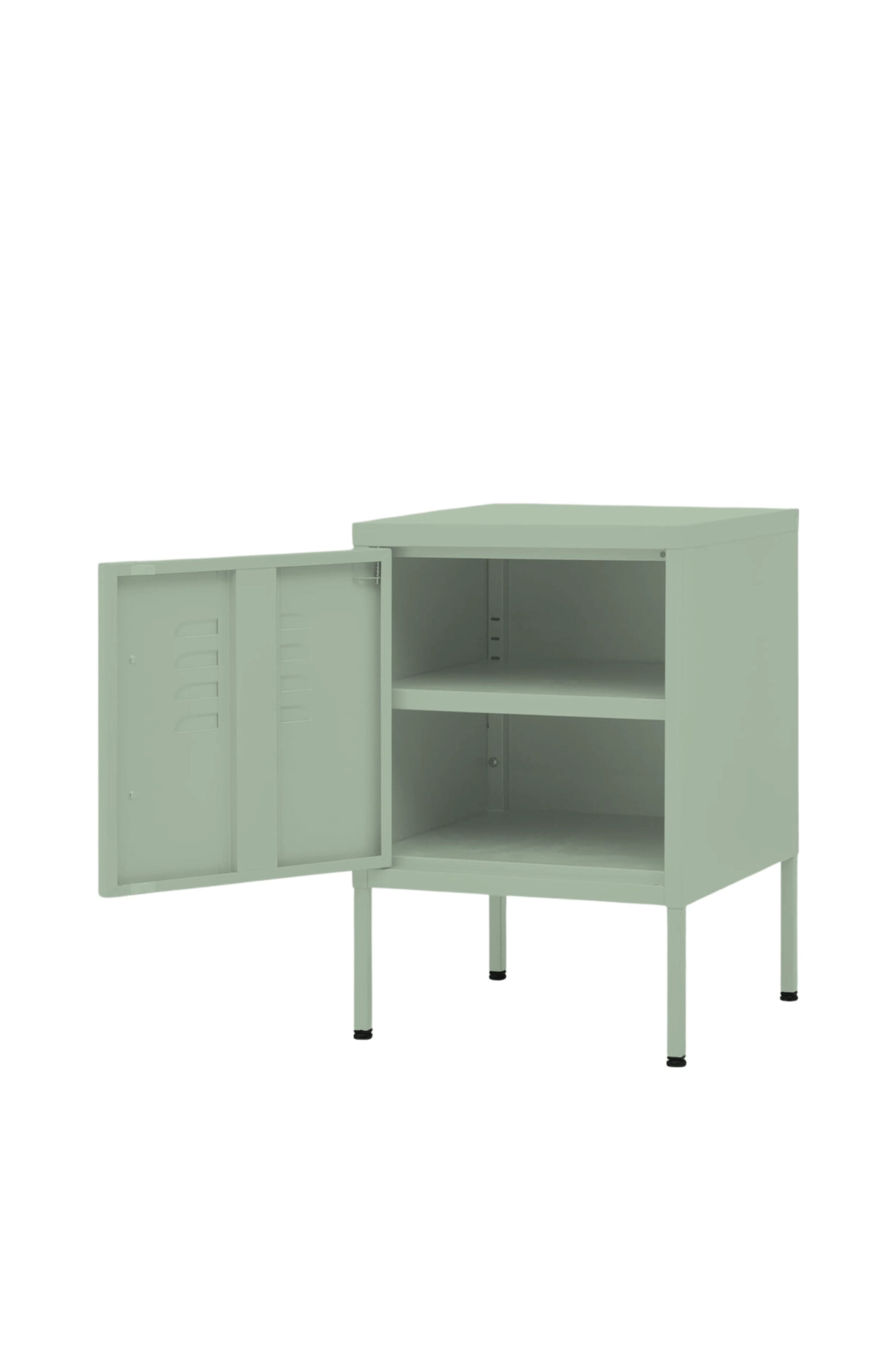 Cute Cup in Cool Mint - Modern Pedestal- Storage Cabinet - Left Door Opening