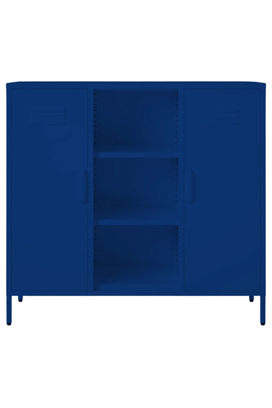 Triple Scoop in Midnight Blueberry - Modern 2 Door Cabinet with Cutout- Storage Cabinet