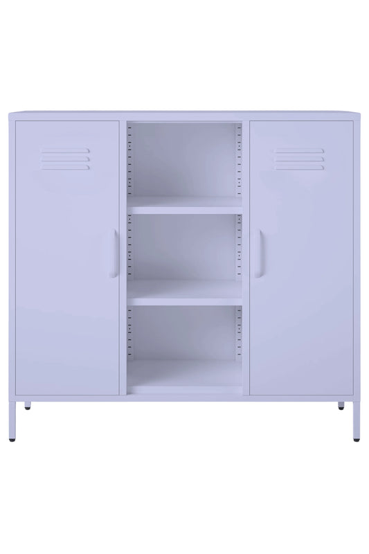 Triple Scoop in Taro Milk - Modern 2 Door Cabinet with Cutout- Storage Cabinet